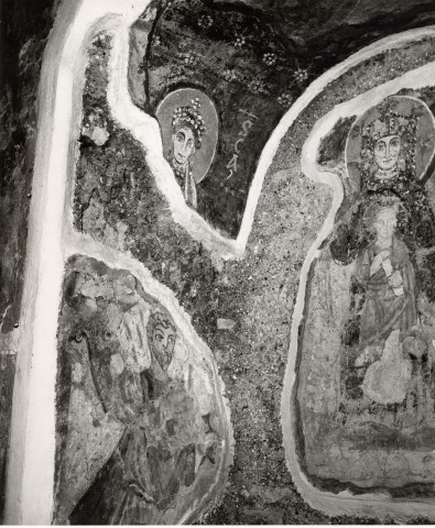 Hutzel, Max — Anonimo romano sec. IX - Madonna con Bambino in trono e santi; Sacrificio di Isacco — particolare